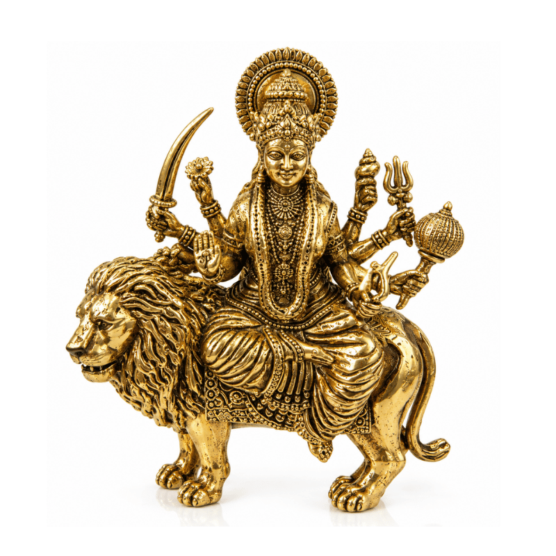 Brass Durga L Statue-Global Food Hub