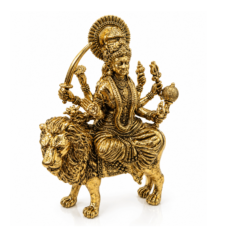 Brass Durga L Statue-Global Food Hub