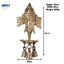 Brass Ganesh 3 Bells Deepak Hanging Wall Decor-Global Food Hub