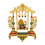 Brass Ganesh Jhula / Swing White Multi color-Global Food Hub