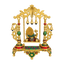 Brass Ganesh Jhula / Swing White Multi color-Global Food Hub