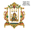 Brass Ganesh Jhula / Swing White Multi color-Global Food Hub