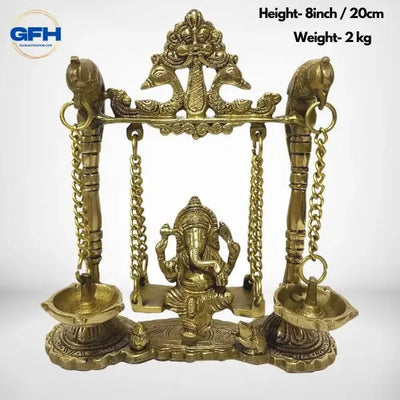 Brass Ganesh Jhula/ Swing with Deepak-Global Food Hub