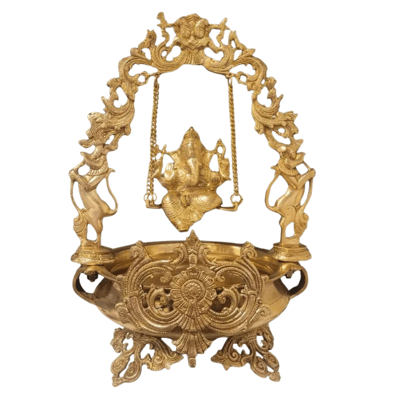 Brass Ganesh Jhula/ Swing with Uruli-Global Food Hub