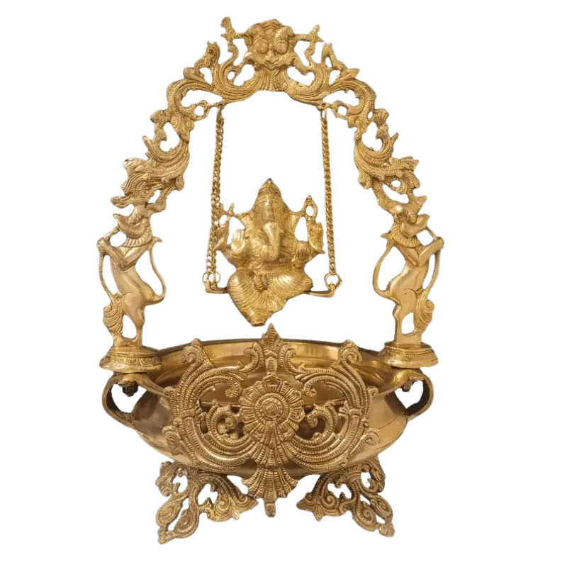 Brass Ganesh Jhula/ Swing with Uruli-Global Food Hub
