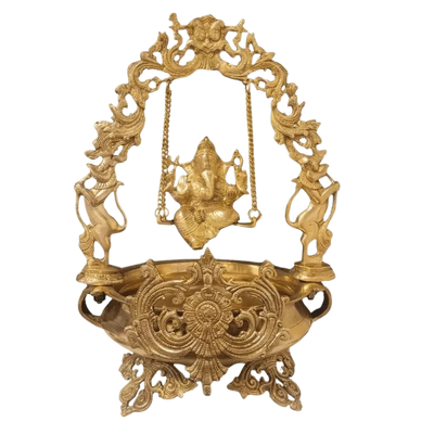 Brass Ganesh Jhula/ Swing with Uruli-Global Food Hub