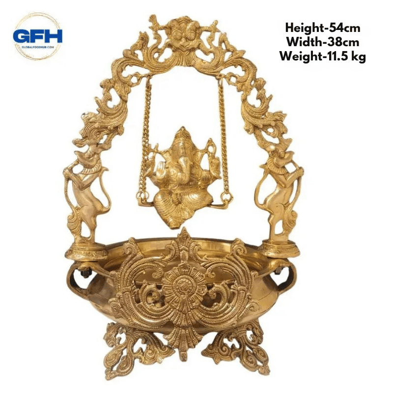 Brass Ganesh Jhula/ Swing with Uruli-Global Food Hub