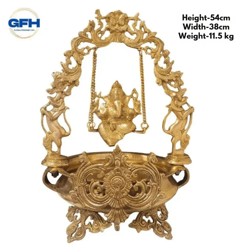 Brass Ganesh Jhula/ Swing with Uruli-Global Food Hub