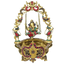 Brass Ganesh Jhula/ Swing with floating candle bowl-Global Food Hub