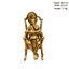 Brass Ganesh Ji on Chair and Reading Book L-Global Food Hub
