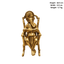 Brass Ganesh Ji on Chair and Reading Book L-Global Food Hub