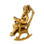 Brass Ganesh Ji on Chair and Reading Book M-Global Food Hub