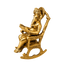 Brass Ganesh Ji on Chair and Reading Book M-Global Food Hub