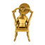 Brass Ganesh Ji on Chair and Reading Book M-Global Food Hub