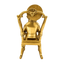Brass Ganesh Ji on Chair and Reading Book M-Global Food Hub