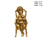 Brass Ganesh Ji on Chair and Reading Book M-Global Food Hub