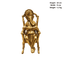 Brass Ganesh Ji on Chair and Reading Book M-Global Food Hub