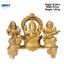Brass Ganesh Lakshmi Sarasvati Set Statue-Global Food Hub