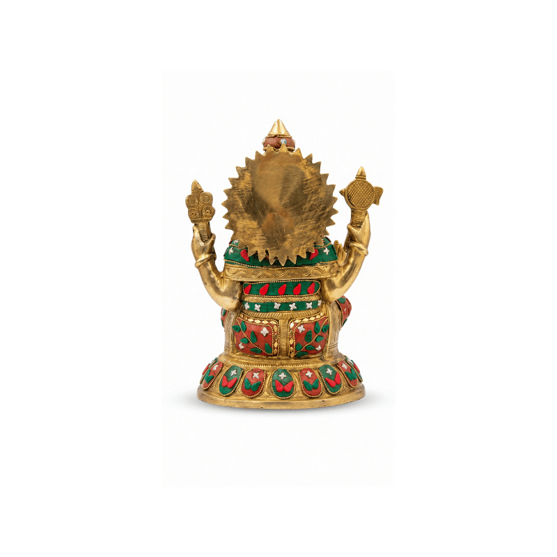 Brass Ganesh Medium - 29cm Height-Global Food Hub