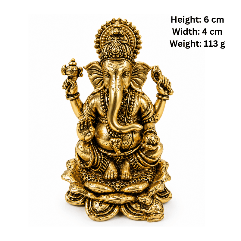 Brass Ganesha S Miniature Statue-Global Food Hub