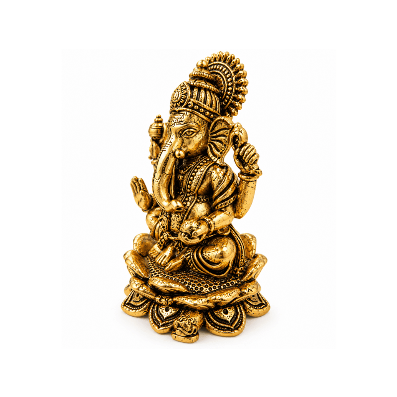 Brass Ganesha XS Miniature Statue-Global Food Hub