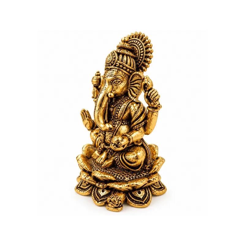 Brass Ganesha XS Miniature Statue-Global Food Hub