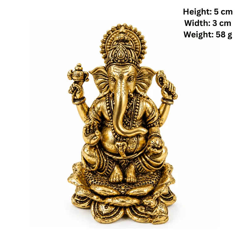 Brass Ganesha XS Miniature Statue-Global Food Hub