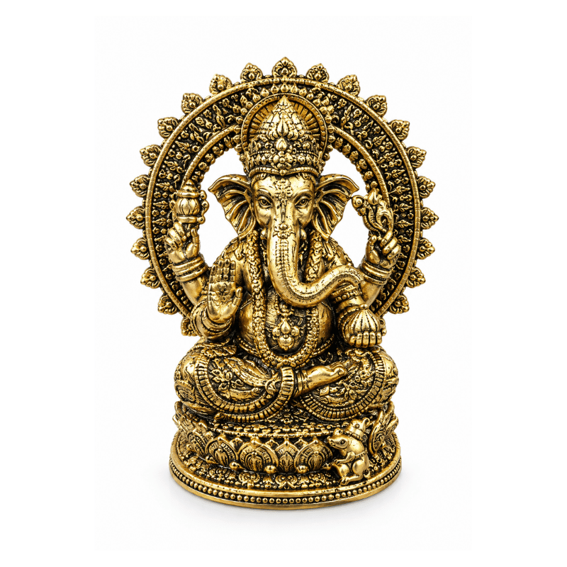 Brass Ganpati Arch Miniature Statue-Global Food Hub