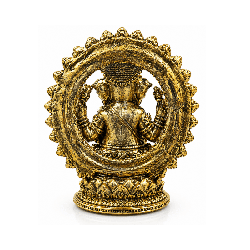 Brass Ganpati Arch Miniature Statue-Global Food Hub
