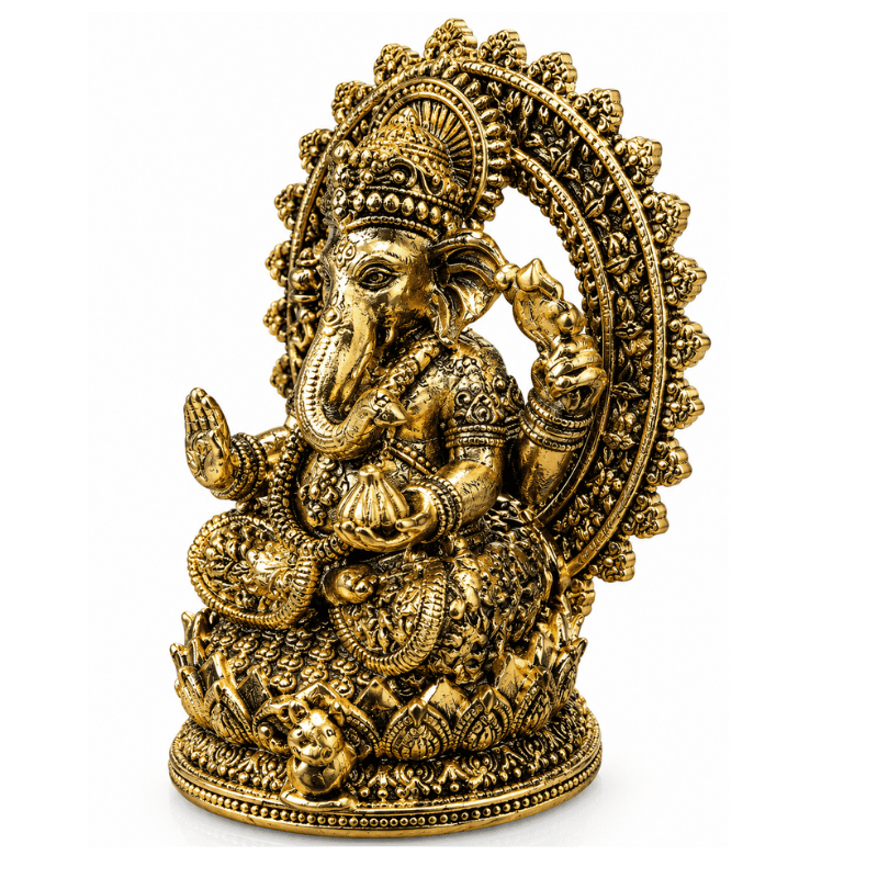 Brass Ganpati Arch Miniature Statue-Global Food Hub