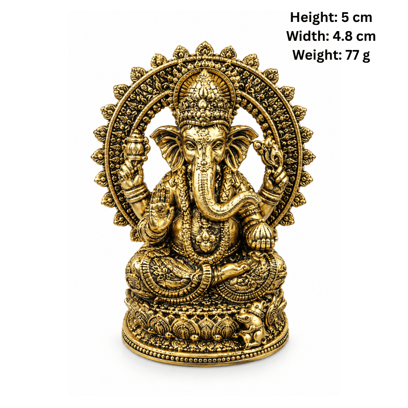 Brass Ganpati Arch Miniature Statue-Global Food Hub