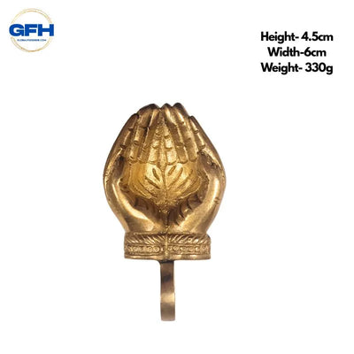 Brass Hand Design Diya-Global Food Hub