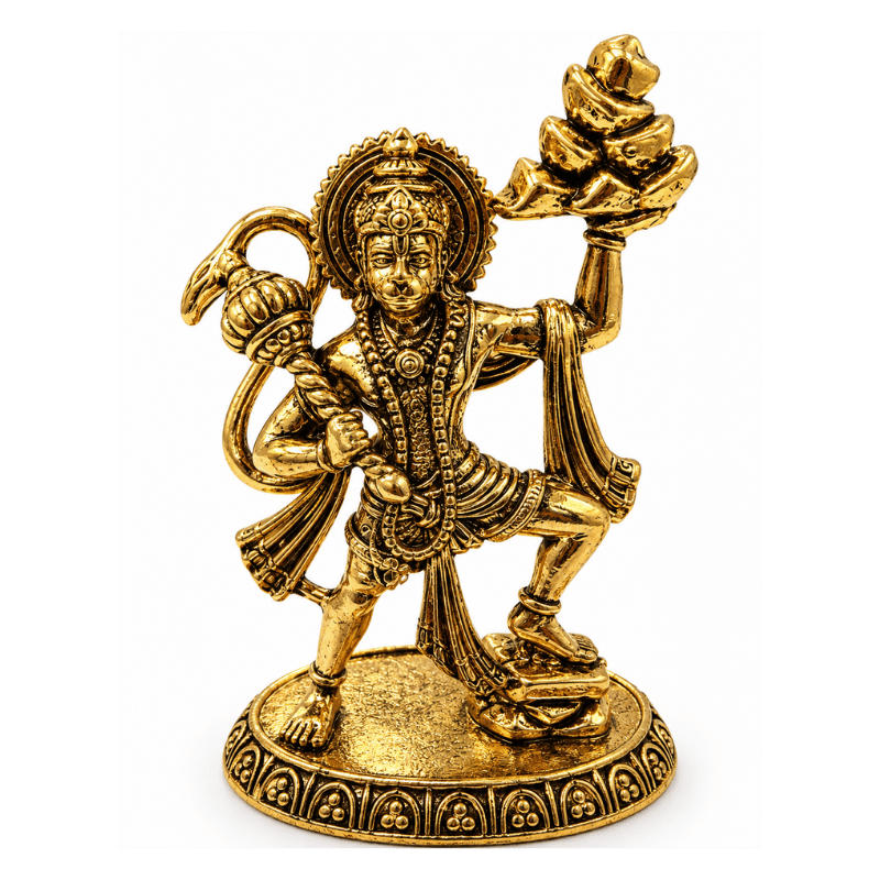 Brass Hanuman S Miniature statue with Parbat-Global Food Hub