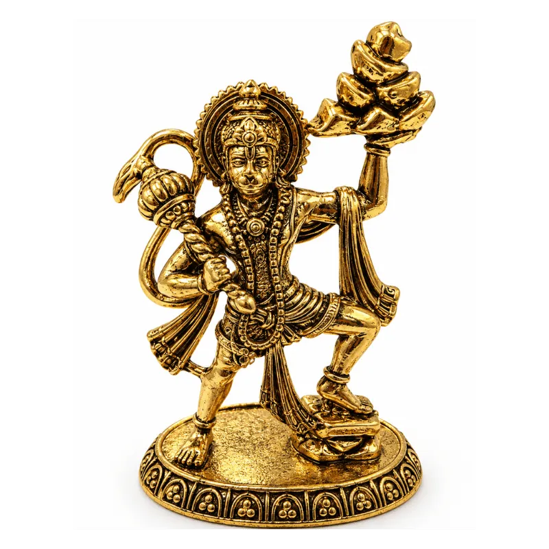 Brass Hanuman S Miniature statue with Parbat-Global Food Hub