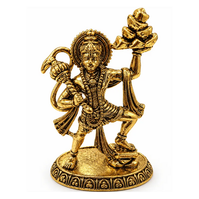Brass Hanuman S Miniature statue with Parbat-Global Food Hub