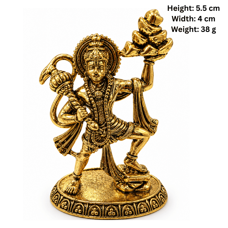 Brass Hanuman S Miniature statue with Parbat-Global Food Hub