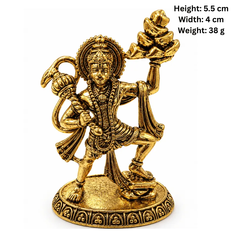 Brass Hanuman S Miniature statue with Parbat-Global Food Hub