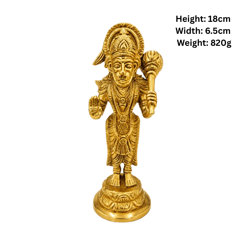 Brass Hanuman- Standing-Global Food Hub