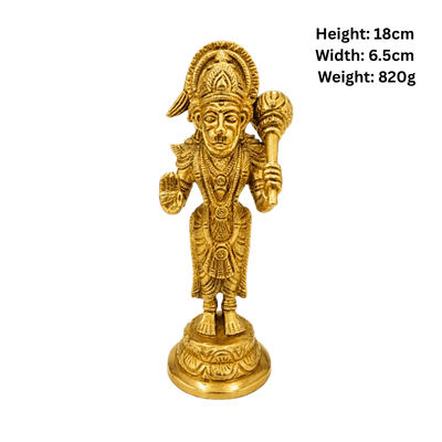 Brass Hanuman- Standing-Global Food Hub