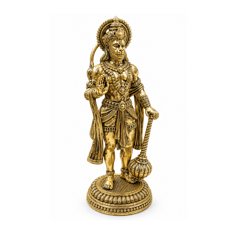 Brass Hanuman Standing Statue-Global Food Hub