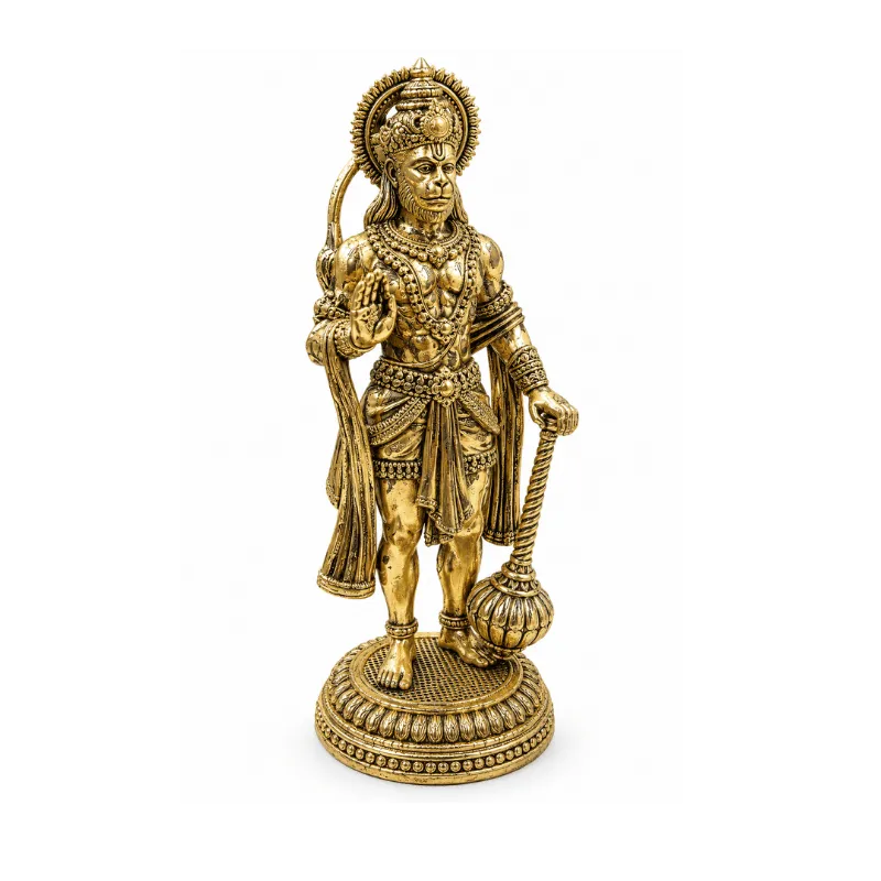 Brass Hanuman Standing Statue-Global Food Hub