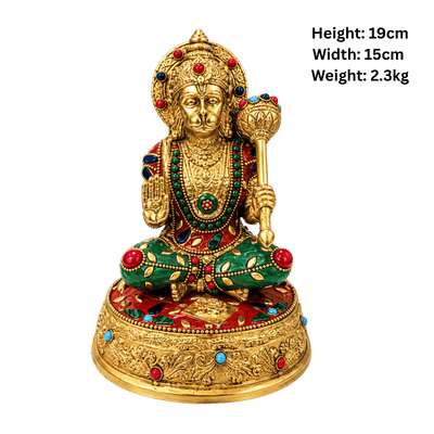Brass Hanuman with Colorful Chola-Global Food Hub