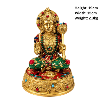 Brass Hanuman with Colorful Chola-Global Food Hub