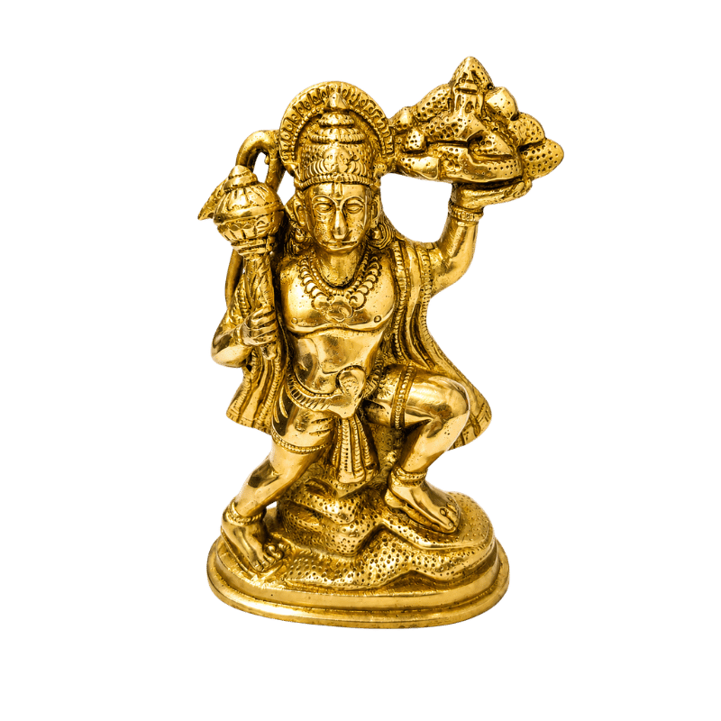 Brass Hanuman with Sanjeevani Parbat-Global Food Hub