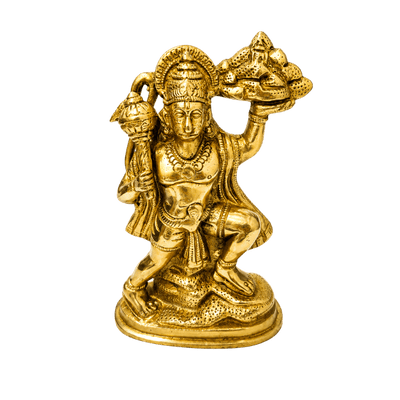 Brass Hanuman with Sanjeevani Parbat-Global Food Hub
