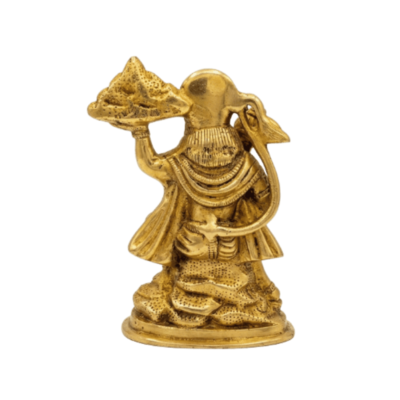 Brass Hanuman with Sanjeevani Parbat-Global Food Hub