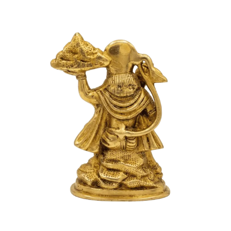 Brass Hanuman with Sanjeevani Parbat-Global Food Hub