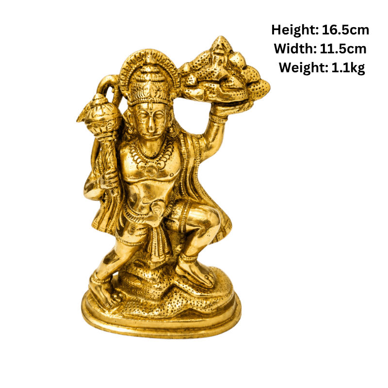 Brass Hanuman with Sanjeevani Parbat-Global Food Hub