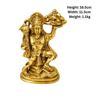 Brass Hanuman with Sanjeevani Parbat-Global Food Hub