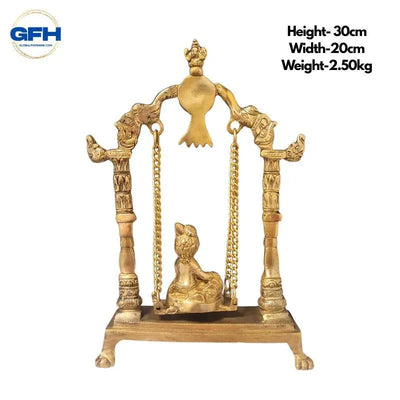 Brass Krishna on Jhula-Global Food Hub